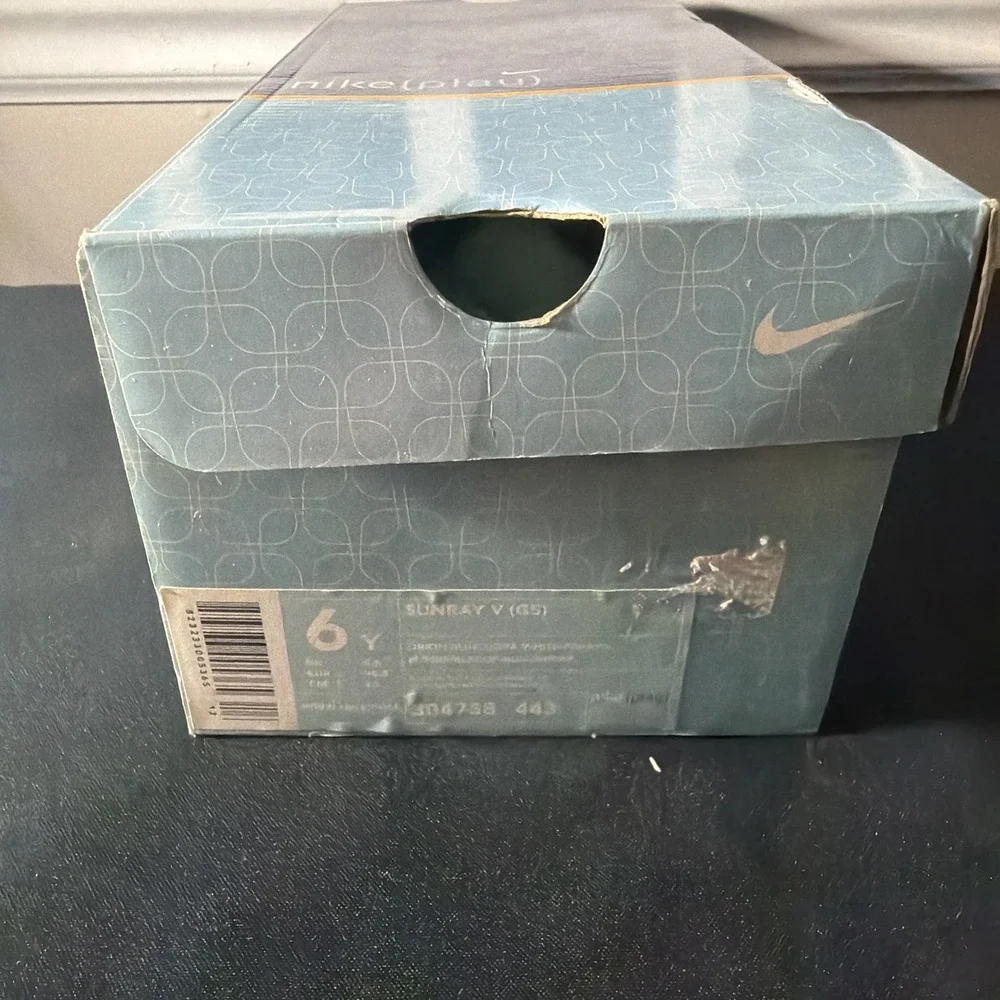 Vintage Nike Sunray V (GS) Kids Sandals Orion Blue/Copa White  US Size 6 Y NIB